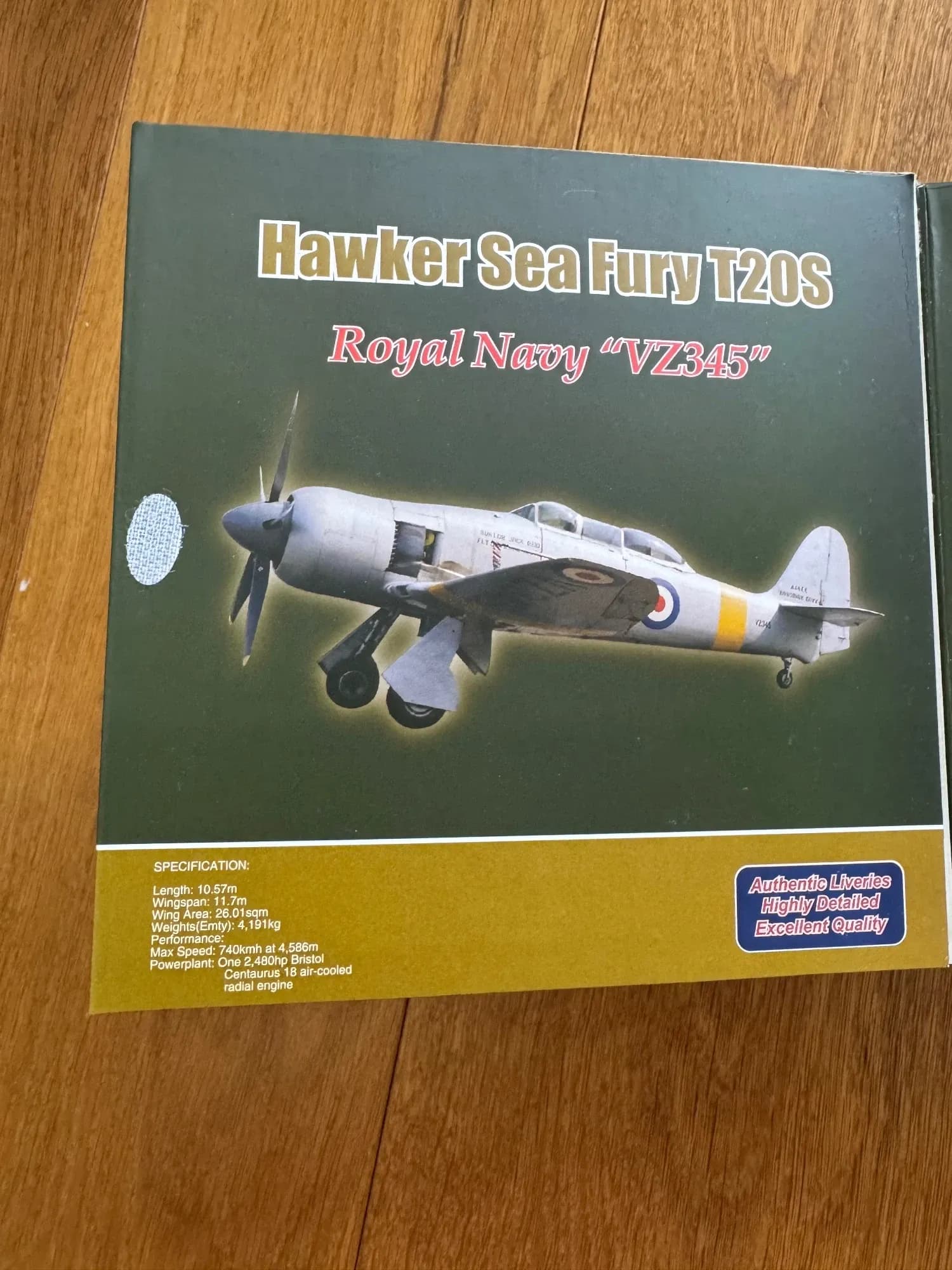 Witty Wings / Sky Guardians 1:72 Sea Fury T.Mk 20 RNFAA No.1832 NAS, VZ345, RNAS Culham, 1950 Diecas, photo 1
