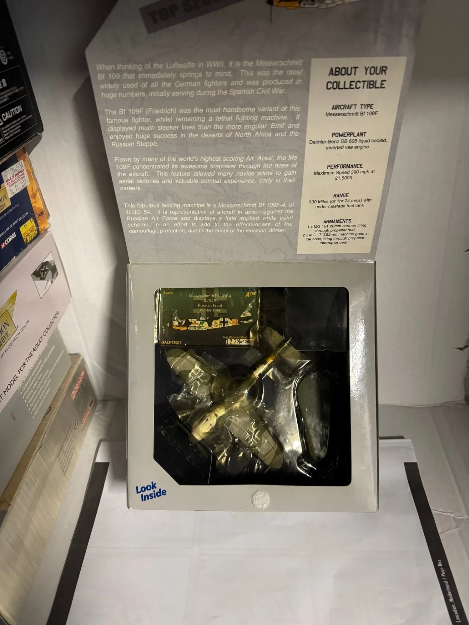 Gemini Jets 1:72 Messerschmitt Bf 109F-4 Diecast Luftwaffe GALFT3001, photo 1